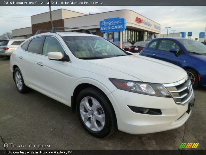 White Diamond Pearl / Ivory 2010 Honda Accord Crosstour EX-L