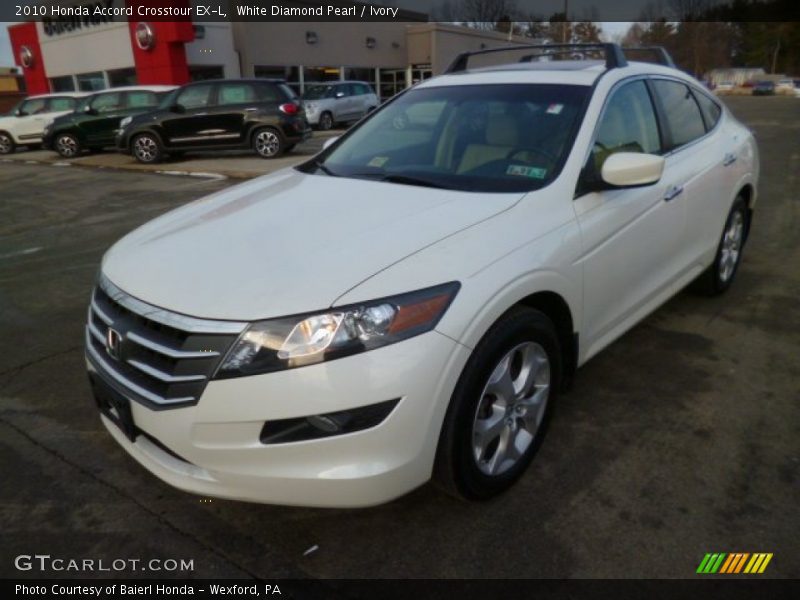 White Diamond Pearl / Ivory 2010 Honda Accord Crosstour EX-L