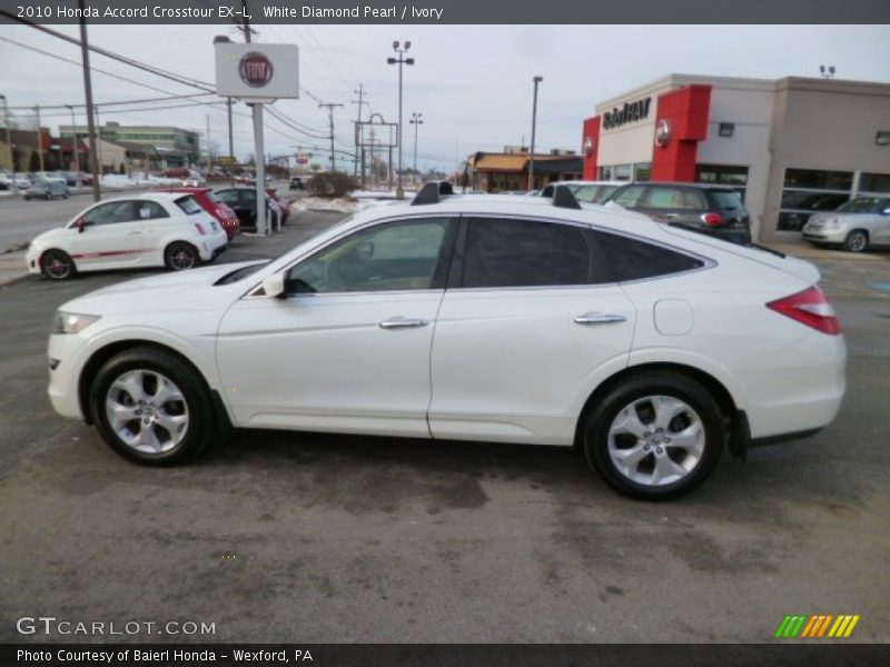 White Diamond Pearl / Ivory 2010 Honda Accord Crosstour EX-L