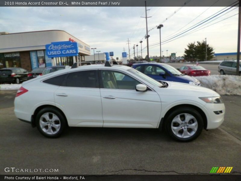 White Diamond Pearl / Ivory 2010 Honda Accord Crosstour EX-L