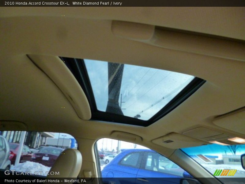 White Diamond Pearl / Ivory 2010 Honda Accord Crosstour EX-L