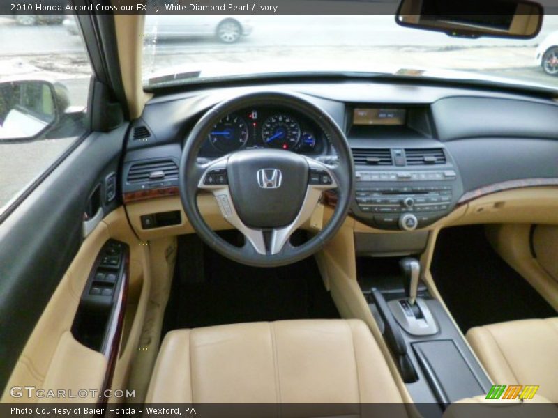 White Diamond Pearl / Ivory 2010 Honda Accord Crosstour EX-L