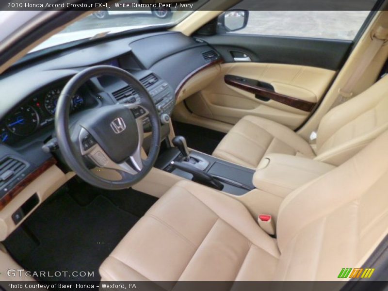 White Diamond Pearl / Ivory 2010 Honda Accord Crosstour EX-L