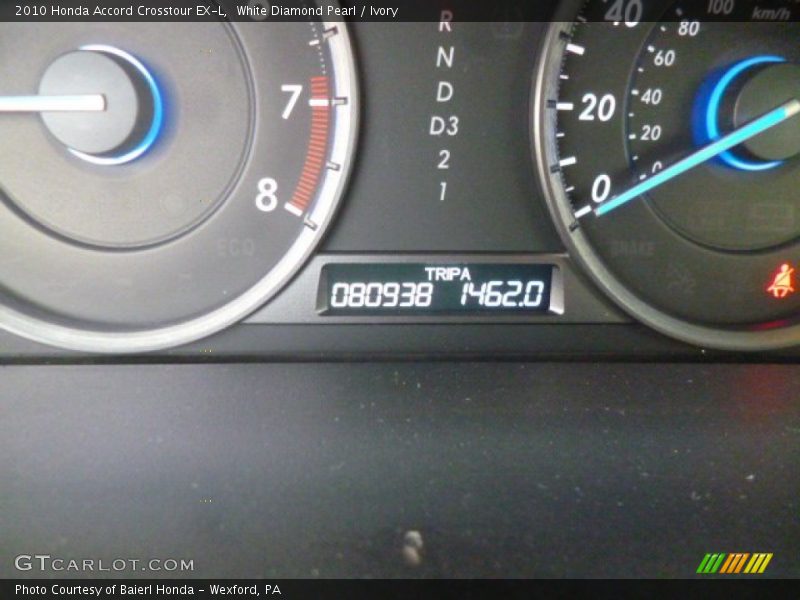 White Diamond Pearl / Ivory 2010 Honda Accord Crosstour EX-L