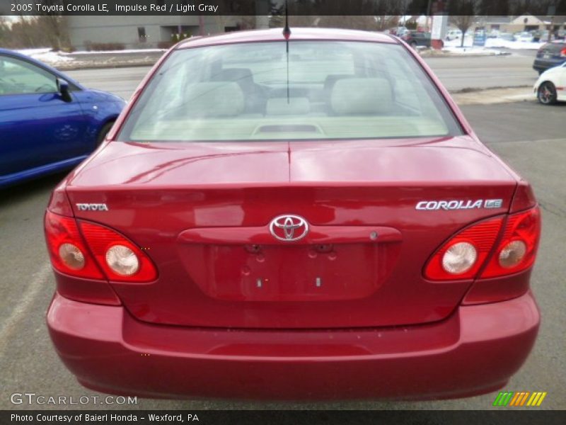 Impulse Red / Light Gray 2005 Toyota Corolla LE