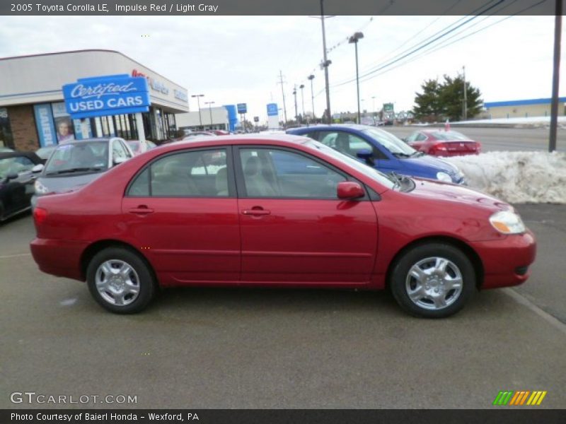 Impulse Red / Light Gray 2005 Toyota Corolla LE