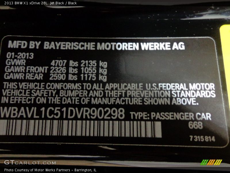 Jet Black / Black 2013 BMW X1 xDrive 28i