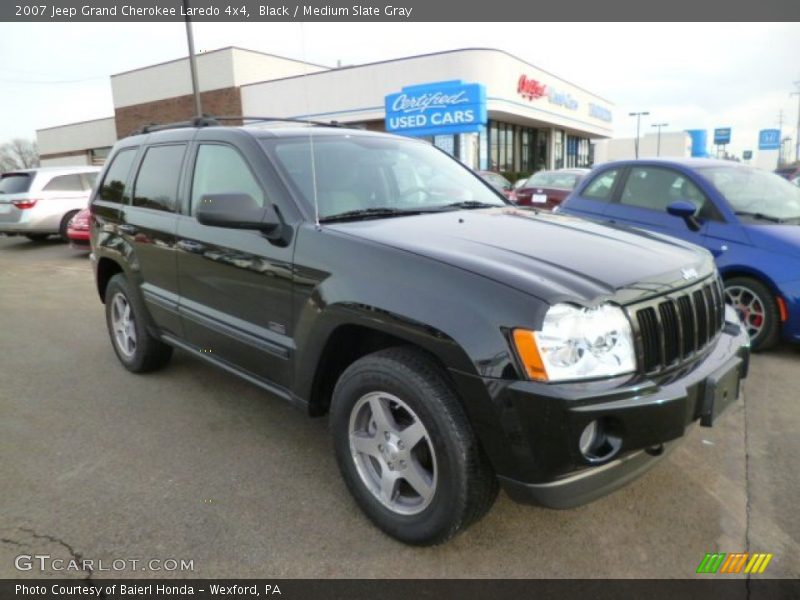 Black / Medium Slate Gray 2007 Jeep Grand Cherokee Laredo 4x4