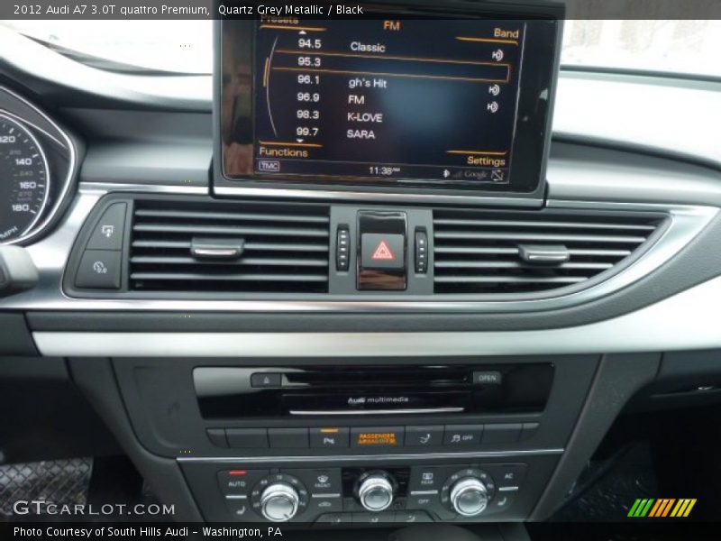 Quartz Grey Metallic / Black 2012 Audi A7 3.0T quattro Premium
