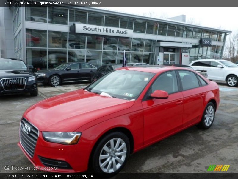 Brilliant Red / Black 2013 Audi A4 2.0T quattro Sedan