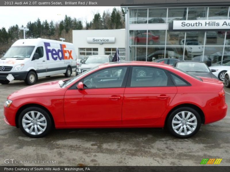 Brilliant Red / Black 2013 Audi A4 2.0T quattro Sedan