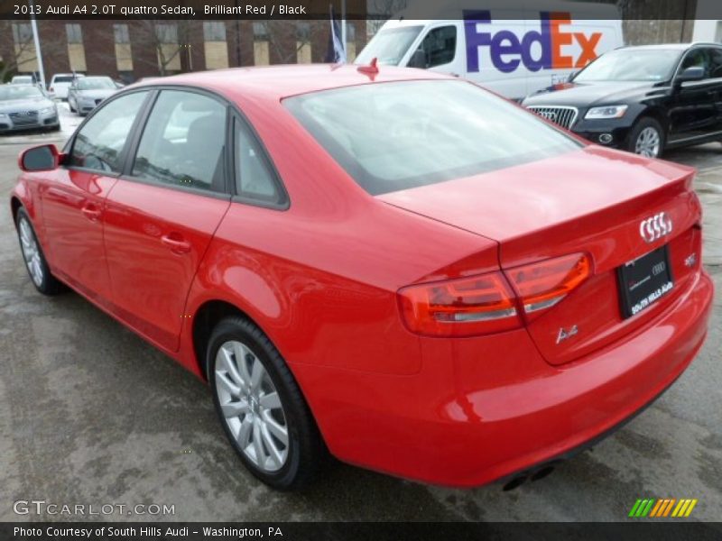 Brilliant Red / Black 2013 Audi A4 2.0T quattro Sedan