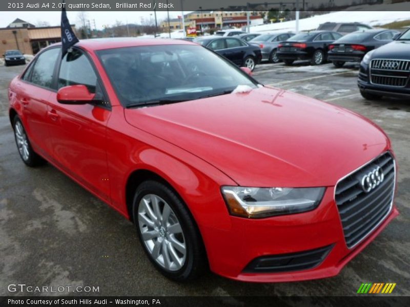 Brilliant Red / Black 2013 Audi A4 2.0T quattro Sedan