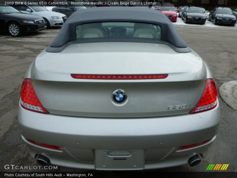 Moonstone Metallic / Cream Beige Dakota Leather 2009 BMW 6 Series 650i Convertible
