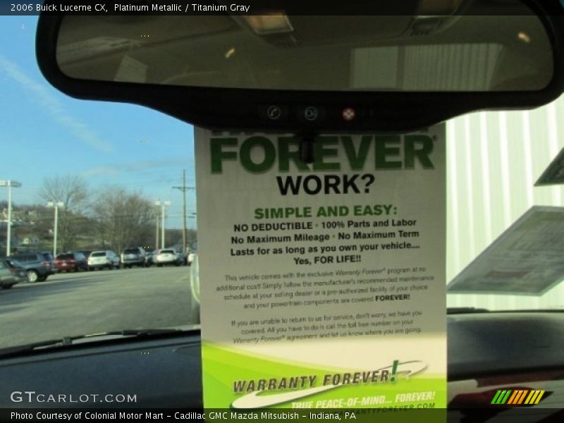 Platinum Metallic / Titanium Gray 2006 Buick Lucerne CX