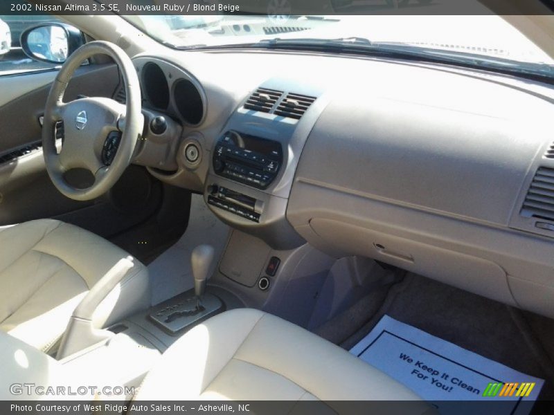 Nouveau Ruby / Blond Beige 2002 Nissan Altima 3.5 SE