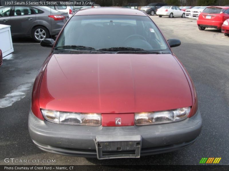 Medium Red / Gray 1997 Saturn S Series SL1 Sedan