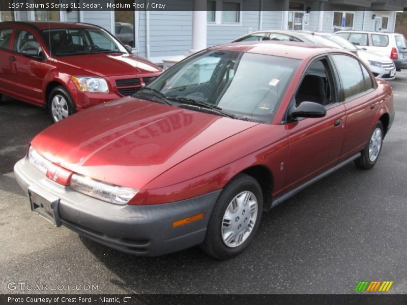 Medium Red / Gray 1997 Saturn S Series SL1 Sedan