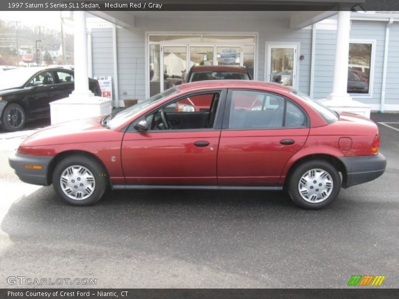 Medium Red / Gray 1997 Saturn S Series SL1 Sedan