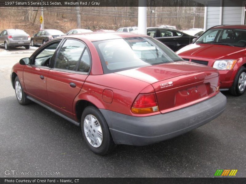 Medium Red / Gray 1997 Saturn S Series SL1 Sedan