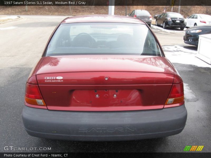 Medium Red / Gray 1997 Saturn S Series SL1 Sedan