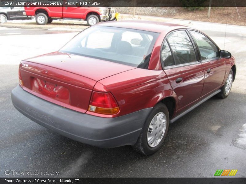 Medium Red / Gray 1997 Saturn S Series SL1 Sedan