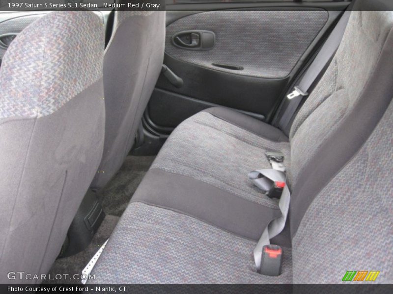 Medium Red / Gray 1997 Saturn S Series SL1 Sedan
