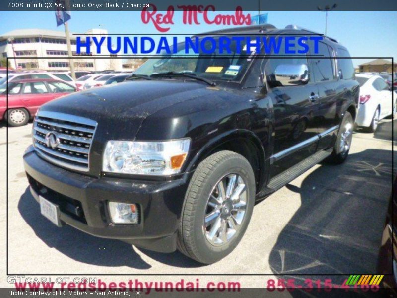 Liquid Onyx Black / Charcoal 2008 Infiniti QX 56