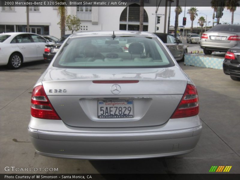 Brilliant Silver Metallic / Ash Grey 2003 Mercedes-Benz E 320 Sedan