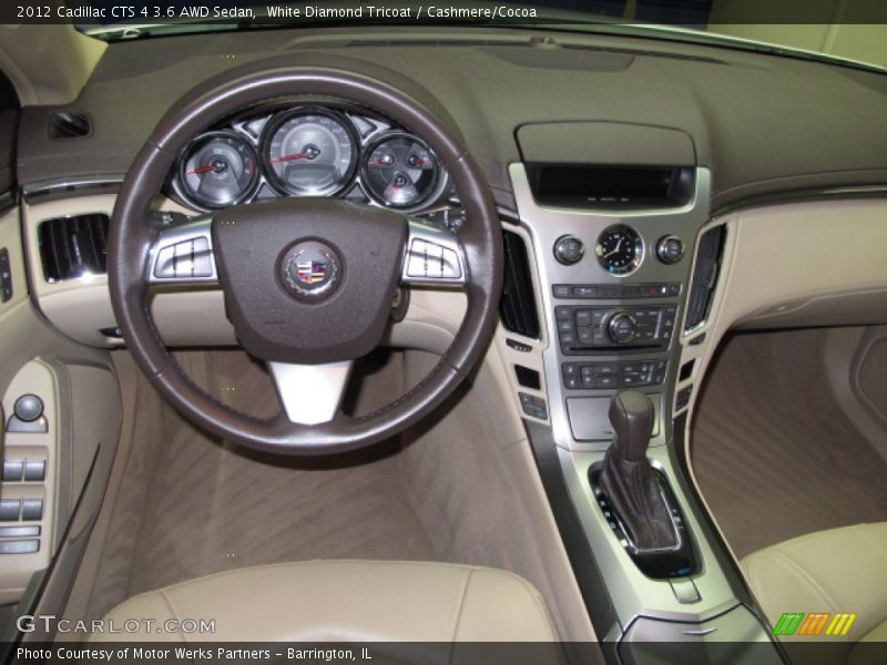 White Diamond Tricoat / Cashmere/Cocoa 2012 Cadillac CTS 4 3.6 AWD Sedan