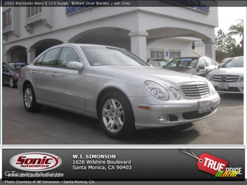 Brilliant Silver Metallic / Ash Grey 2003 Mercedes-Benz E 320 Sedan