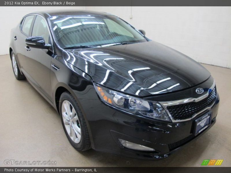 Ebony Black / Beige 2012 Kia Optima EX