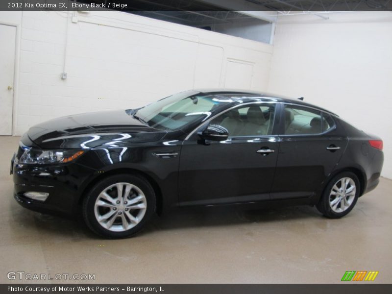 Ebony Black / Beige 2012 Kia Optima EX