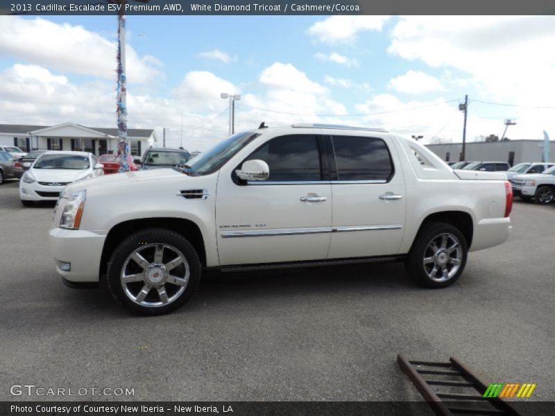 White Diamond Tricoat / Cashmere/Cocoa 2013 Cadillac Escalade ESV Premium AWD