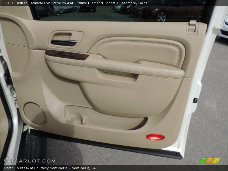 White Diamond Tricoat / Cashmere/Cocoa 2013 Cadillac Escalade ESV Premium AWD