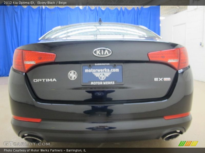 Ebony Black / Beige 2012 Kia Optima EX