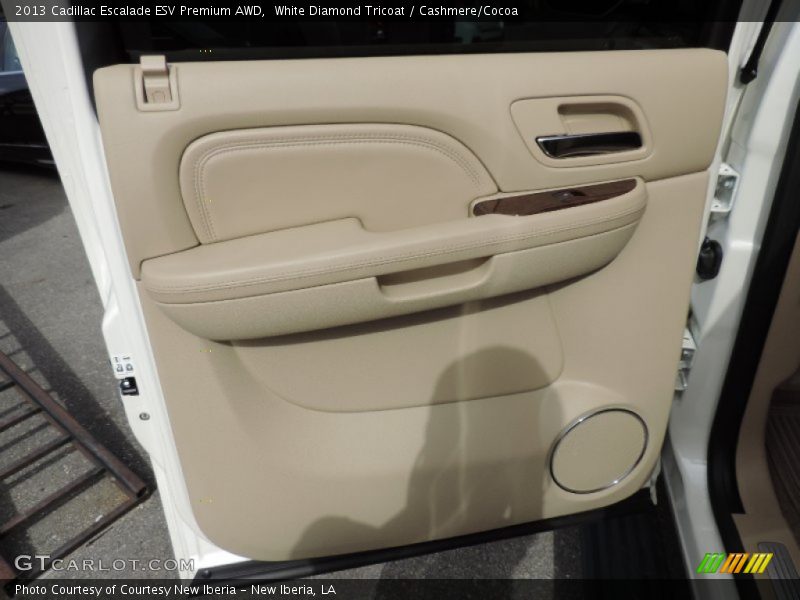 White Diamond Tricoat / Cashmere/Cocoa 2013 Cadillac Escalade ESV Premium AWD