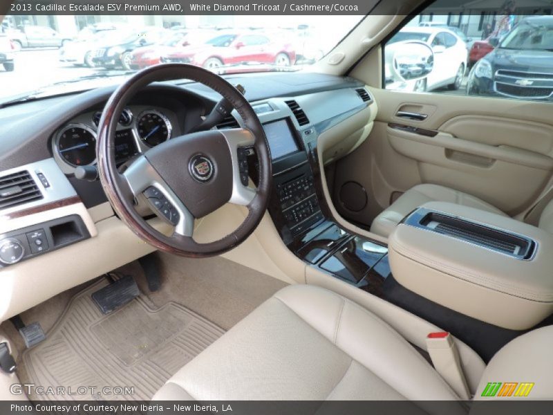 White Diamond Tricoat / Cashmere/Cocoa 2013 Cadillac Escalade ESV Premium AWD