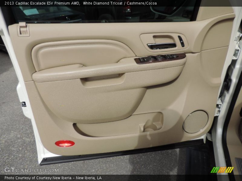 White Diamond Tricoat / Cashmere/Cocoa 2013 Cadillac Escalade ESV Premium AWD
