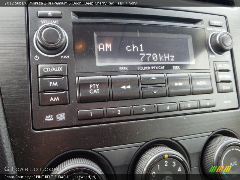 Audio System of 2012 Impreza 2.0i Premium 5 Door