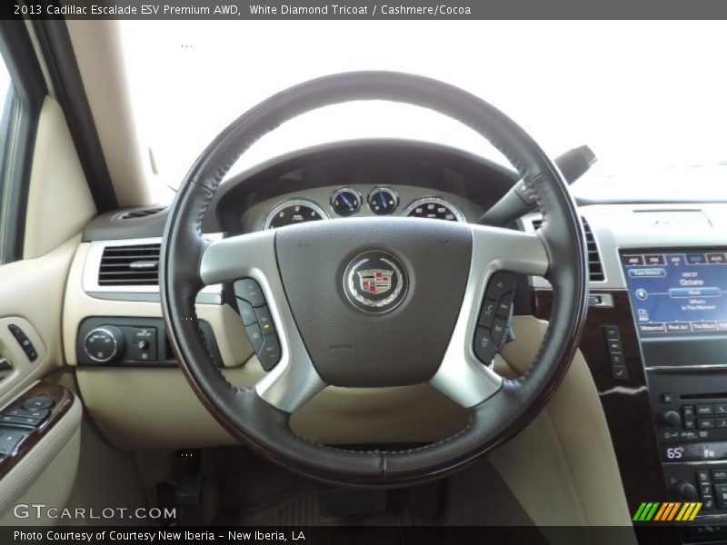 White Diamond Tricoat / Cashmere/Cocoa 2013 Cadillac Escalade ESV Premium AWD