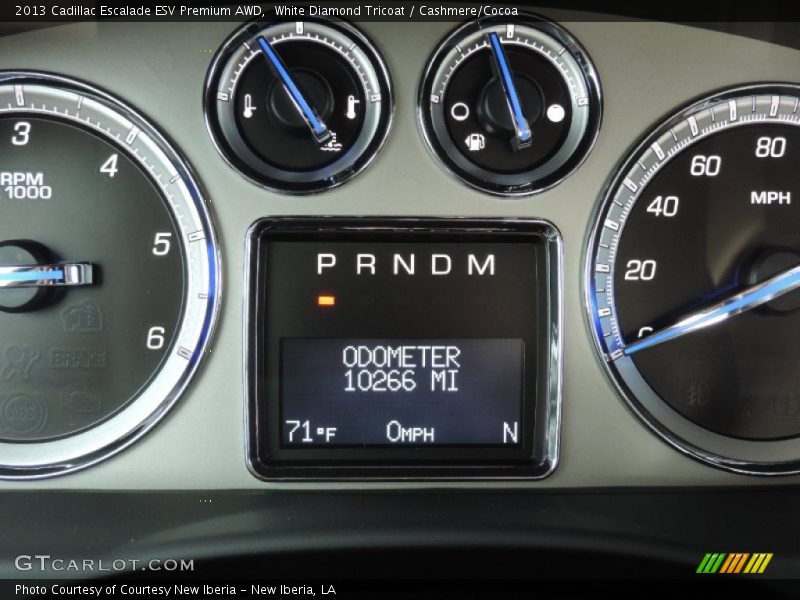 White Diamond Tricoat / Cashmere/Cocoa 2013 Cadillac Escalade ESV Premium AWD