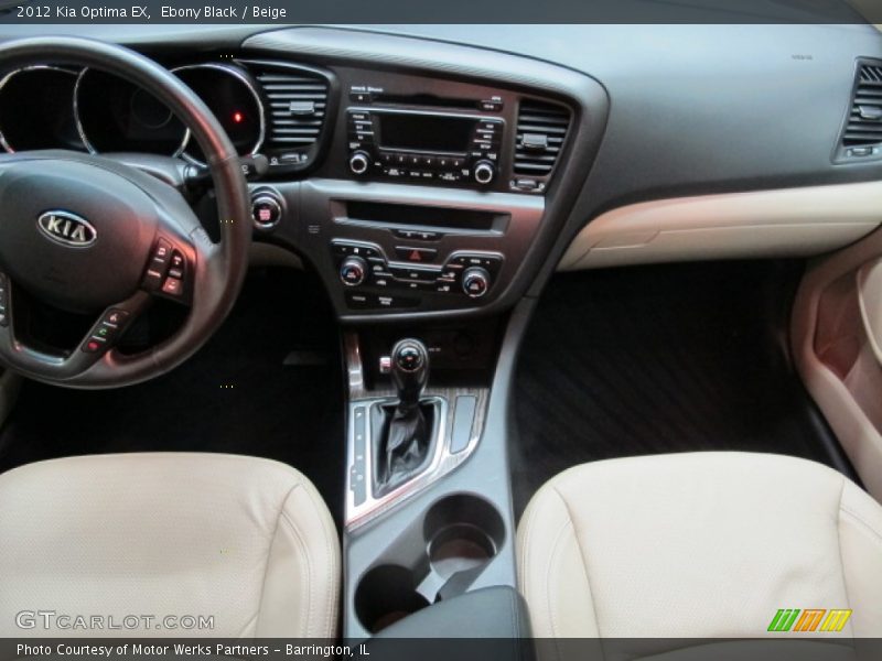 Ebony Black / Beige 2012 Kia Optima EX