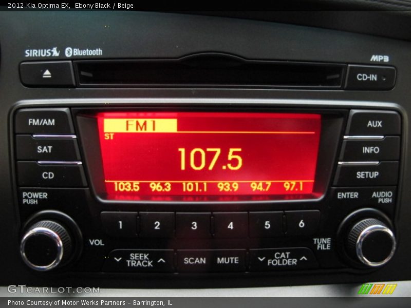Ebony Black / Beige 2012 Kia Optima EX