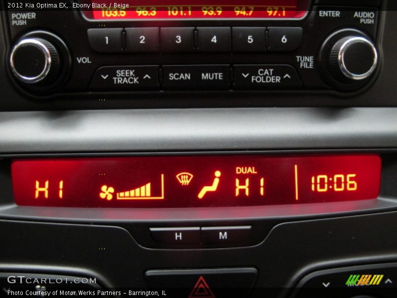Ebony Black / Beige 2012 Kia Optima EX