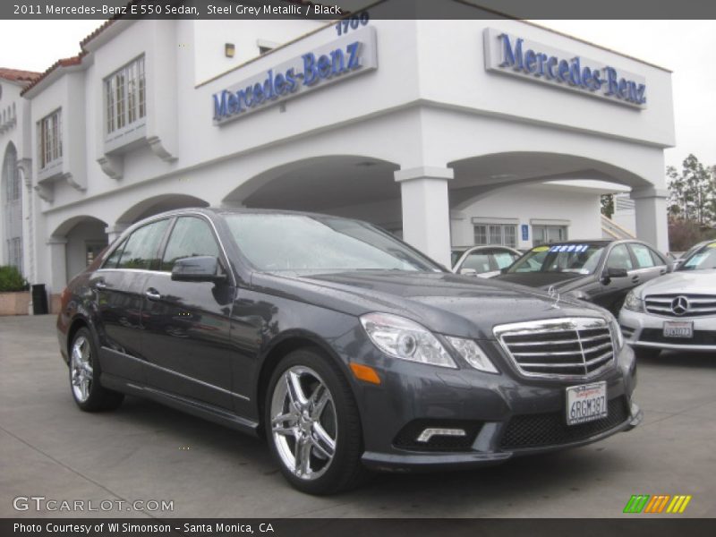 Steel Grey Metallic / Black 2011 Mercedes-Benz E 550 Sedan