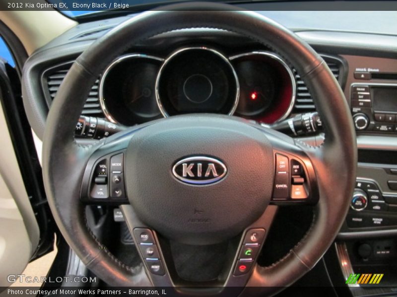 Ebony Black / Beige 2012 Kia Optima EX