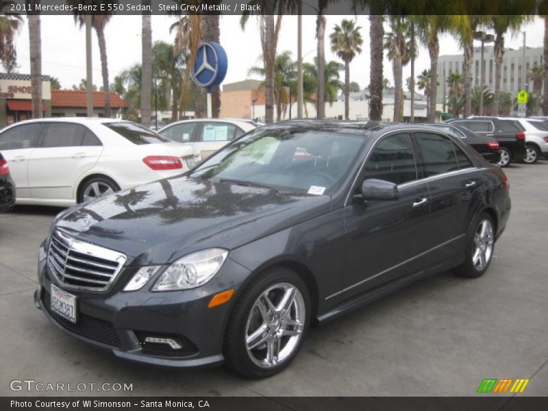 Steel Grey Metallic / Black 2011 Mercedes-Benz E 550 Sedan