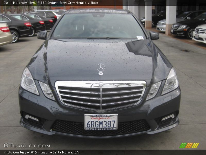 Steel Grey Metallic / Black 2011 Mercedes-Benz E 550 Sedan