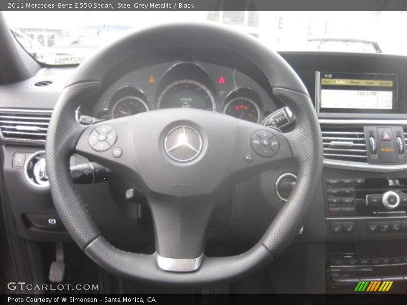 Steel Grey Metallic / Black 2011 Mercedes-Benz E 550 Sedan